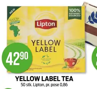 Kiwi LIPTON Yellow label tea tilbud