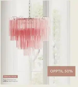 Skeidar Praha taklampe rosa tilbud