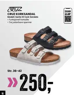 Sport Outlet CRUZ KORKSANDAL tilbud