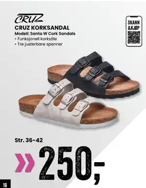 Sport Outlet CRUZ KORKSANDAL tilbud