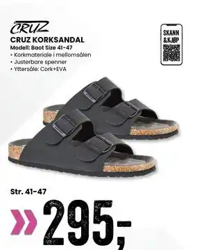 Sport Outlet CRUZ KORKSANDAL tilbud