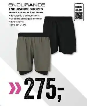 Sport Outlet ENDURANCE SHORTS tilbud