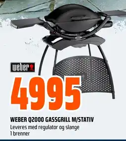 Coop Obs WEBER Q2000 GASSGRILL M/STATIV tilbud