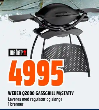 Coop Obs WEBER Q2000 GASSGRILL M/STATIV tilbud