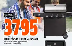 Coop Obs NORDIC SEASON FLORIDA 4+1 GASSGRILL Regulator og slange kjøpes separat 4 brennere + sidebrenner tilbud