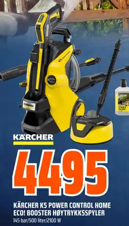 Coop Obs KÄRCHER K5 POWER CONTROL HOME ECO! BOOSTER HØYTRYKKSSPYLER 145 bar/500 liter/2100 W tilbud
