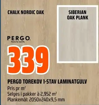 Coop Obs PERGO TOREKOV 1-STAV LAMINATGULV tilbud