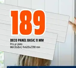 Coop Obs DECO PANEL BASIC 11 MM Pris pr plate tilbud