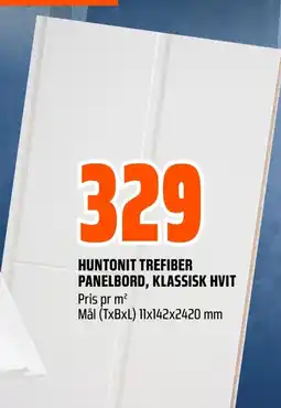 Coop Obs HUNTONIT TREFIBER PANELBORD, KLASSISK HVIT tilbud