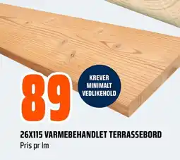 Coop Obs 26X115 VARMEBEHANDLET TERRASSEBORD tilbud