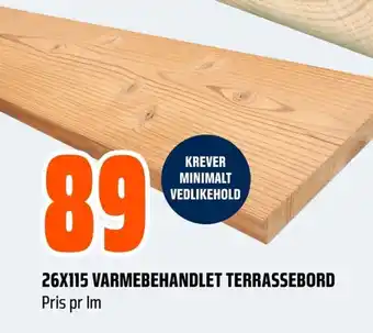 Coop Obs 26X115 VARMEBEHANDLET TERRASSEBORD tilbud