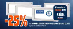 Coop Obs PÅ NATRE GARASJEVINDU FASTKARM 2-LAGS GLASS tilbud