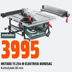 Coop Obs METABO TS 254 M ELEKTRISK BORDSAG Kuttedybde 80 mm tilbud