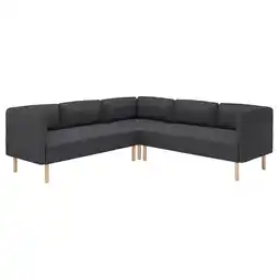 IKEA Lillehem 4-seters modulhjørnesofa, Gunnared mørk grå/tre tilbud