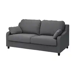 IKEA Vinliden 3-seters sofa, Hakebo mørk grå tilbud