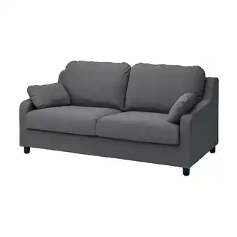IKEA Vinliden 3-seters sofa, Hakebo mørk grå tilbud