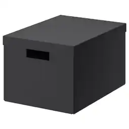 IKEA Tjena Eske med lokk, svart, 25x35x20 cm tilbud