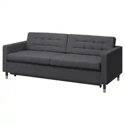 IKEA Landskrona 3-seters sovesofa, Gunnared mørk grå / tre tilbud