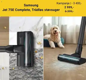 Skousen SAMSUNG Jet 75E Complete, Trådløs støvsuger tilbud