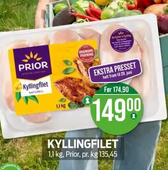 Kiwi PRIOR Kyllingfilet tilbud