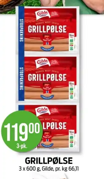 Kiwi GILDE Grillpølse tilbud