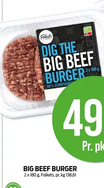 Kiwi FOLKETS Big beef burger tilbud