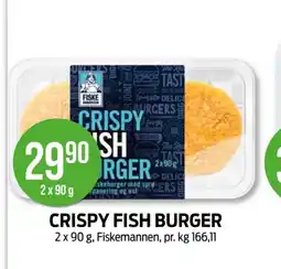 Kiwi FISKEMANNEN Crispy fish burger tilbud