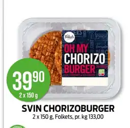 Kiwi FOLKETS Svin chorizoburger tilbud