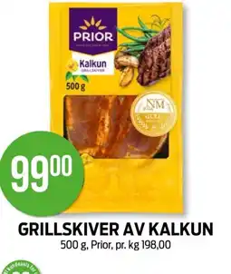Kiwi PRIOR Grillskiver av kalkun tilbud