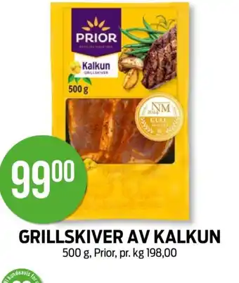 Kiwi PRIOR Grillskiver av kalkun tilbud