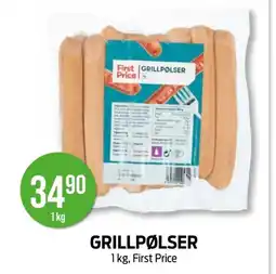 Kiwi FIRST PRICE Grillpølser tilbud