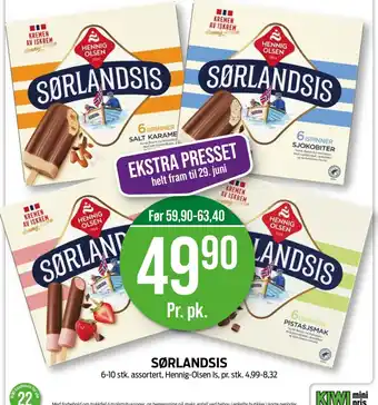 Kiwi HENNIG OLSEN Sørlandsis tilbud