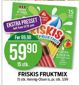 Kiwi HENNIG OLSEN Friskis fruktmix tilbud