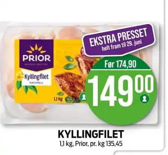 Kiwi PRIOR Kyllingfilet tilbud