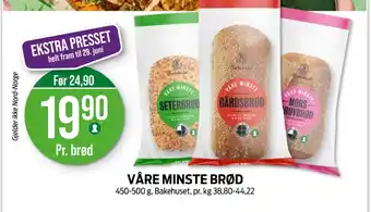 Kiwi Bakehuset Våre minste brød tilbud