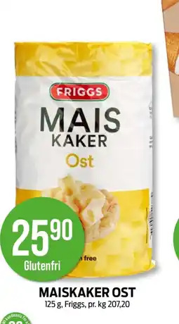 Kiwi FRIGGS Maiskaker ost tilbud