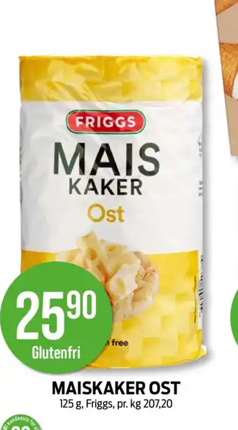 Kiwi FRIGGS Maiskaker ost tilbud