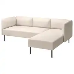 IKEA Lillehem 3-seters modulsofa med sjeselong, Vissle/beige metall tilbud