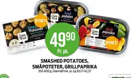 Kiwi Grønn&Frisk Smashed potatoes, småpoteter, grillpaprika tilbud