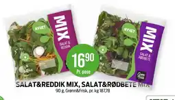 Kiwi Grønn&Frisk Salat&reddik mix, salat&rødbete mix tilbud