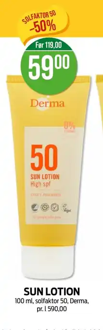 Kiwi DERMA Sun lotion tilbud