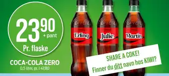 Kiwi COCA-COLA Zero tilbud