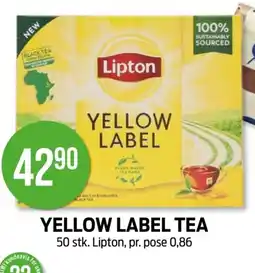Kiwi LIPTON Yellow label tea tilbud