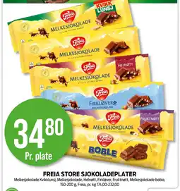 Kiwi FREIA Store sjokoladeplater tilbud