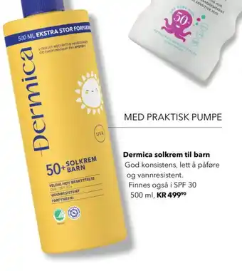 Apotek 1 Dermica solkrem til barn tilbud