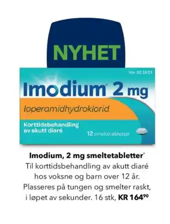 Apotek 1 Imodium smeltetabletter tilbud