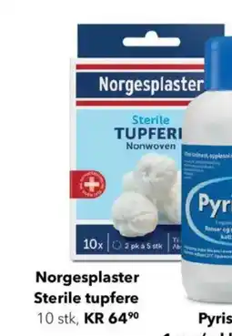 Apotek 1 Norgesplaster Sterile tupfere tilbud