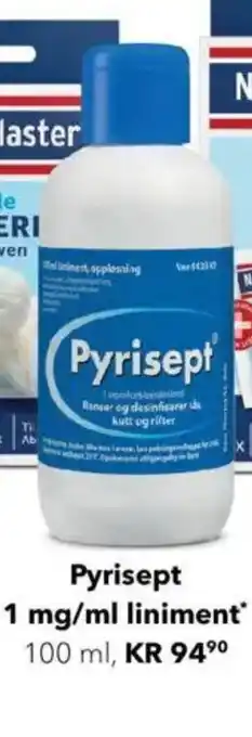 Apotek 1 Norgesplaster Pyrisept liniment tilbud
