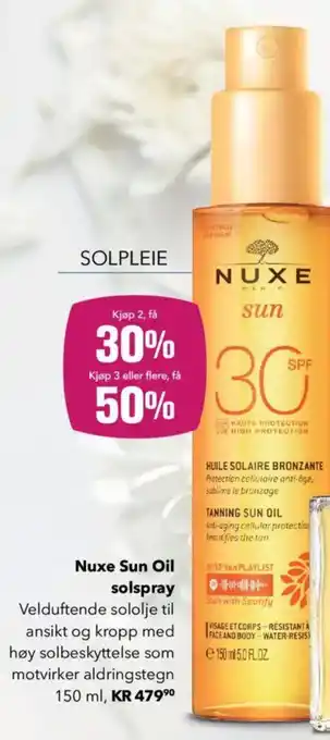 Apotek 1 NUXE Sun Oil solspray tilbud