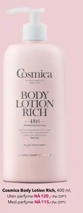 Apotek 1 Cosmica Body Lotion Rich tilbud